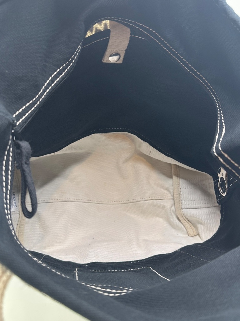 Lands’ End Canvas Zip Tote Bag Cheetah Print - Picture 9 of 15